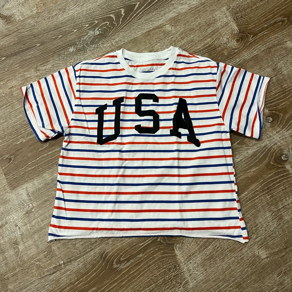 usa long crop top